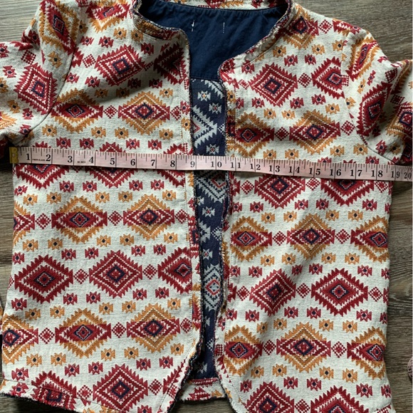 Unbranded Cream Aztec Patterned Jacket M - Picture 4 of 6